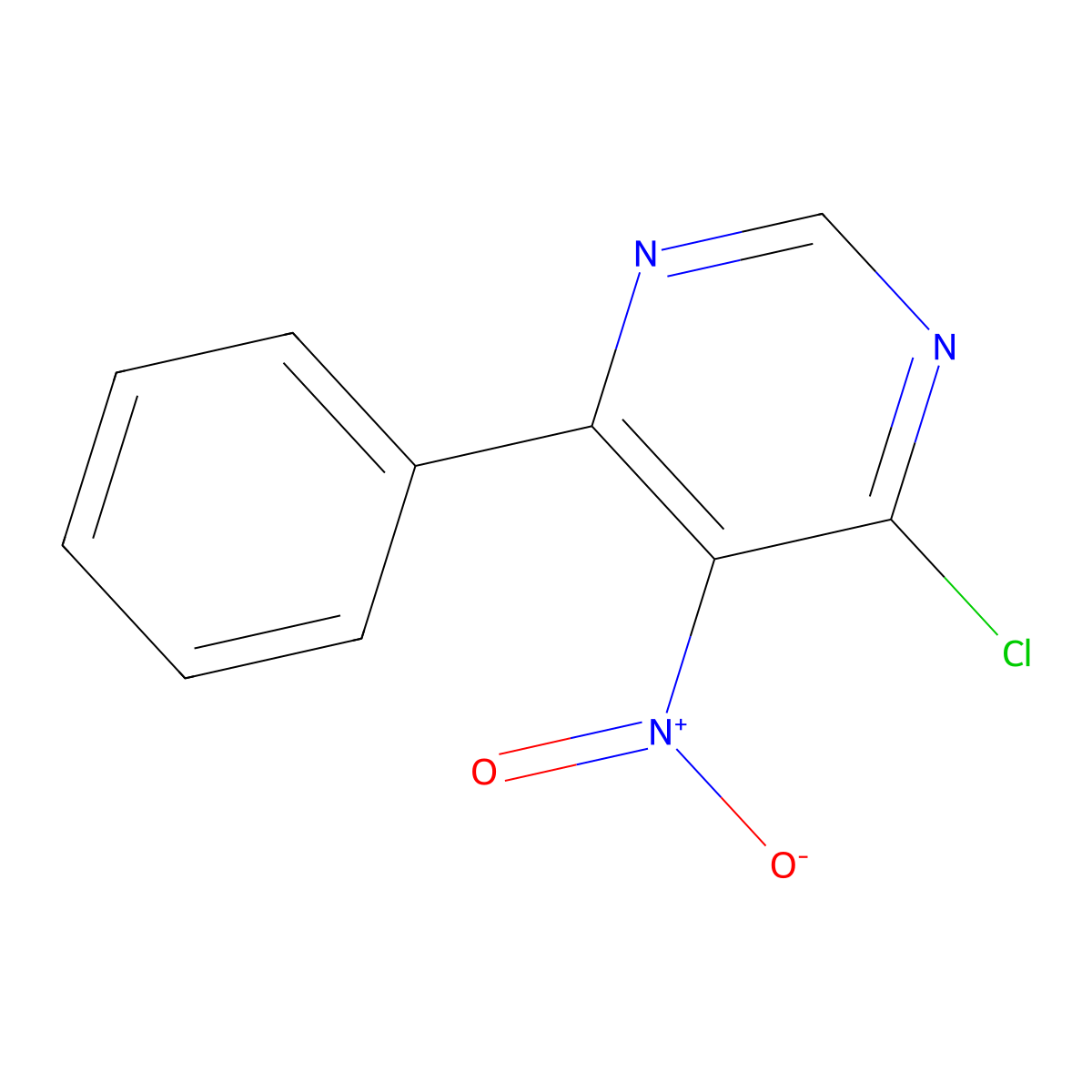 4-Chloro-5-nitro-6-phenylpyrimidine molecular structure, CAS 736143-08-1
