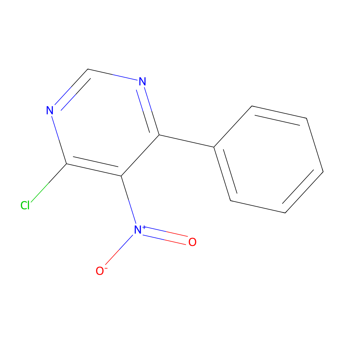 4-Chloro-5-nitro-6-phenylpyrimidine molecular structure, CAS 736143-08-1