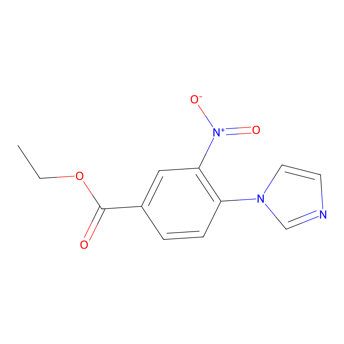 ethyl 4-(1H-imidazol-1-yl)-3-nitrobenzoate molecular structure, CAS 736146-14-8