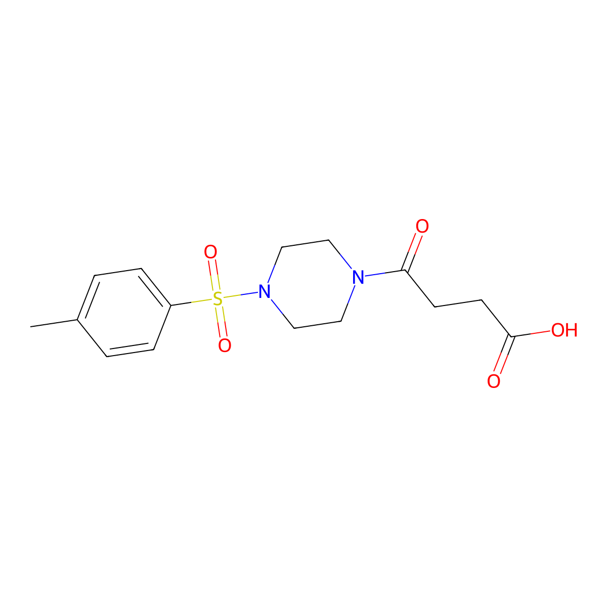 4-[4-(4-Methylbenzenesulfonyl)piperazin-1-yl]-4-oxobutanoic acid molecular structure, CAS 736146-17-1