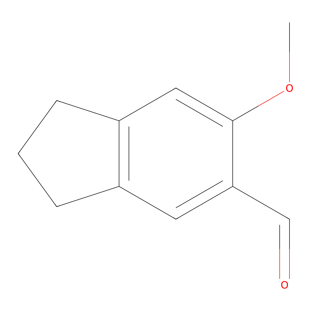 6-methoxy-2,3-dihydro-1H-indene-5-carbaldehyde molecular structure, CAS 73615-83-5