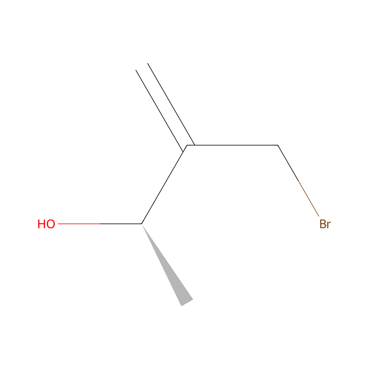 (2S)-3-(bromomethyl)but-3-en-2-ol molecular structure, CAS 736158-13-7