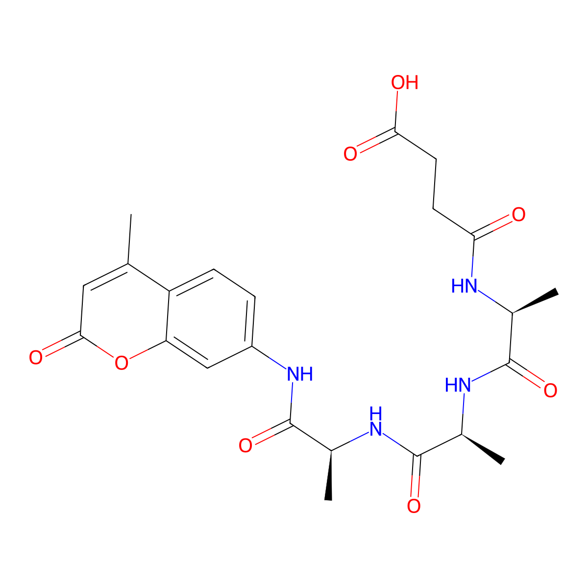 Suc-Ala-Ala-Ala-AMC molecular structure, CAS 73617-90-0