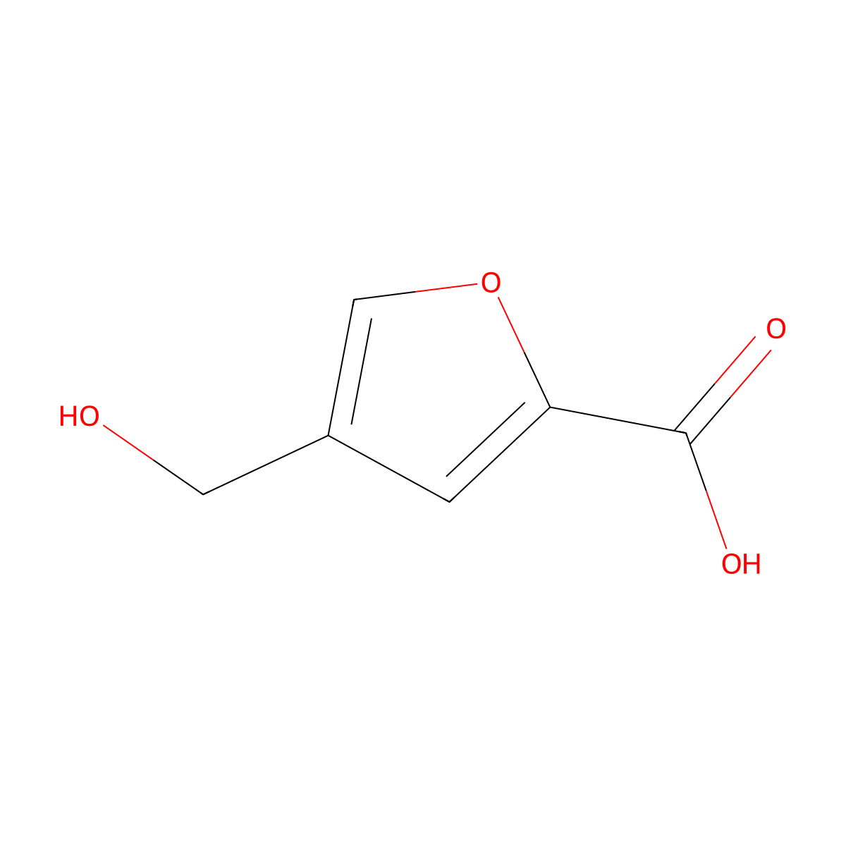4-(Hydroxymethyl)furan-2-carboxylic acid molecular structure, CAS 736182-84-6