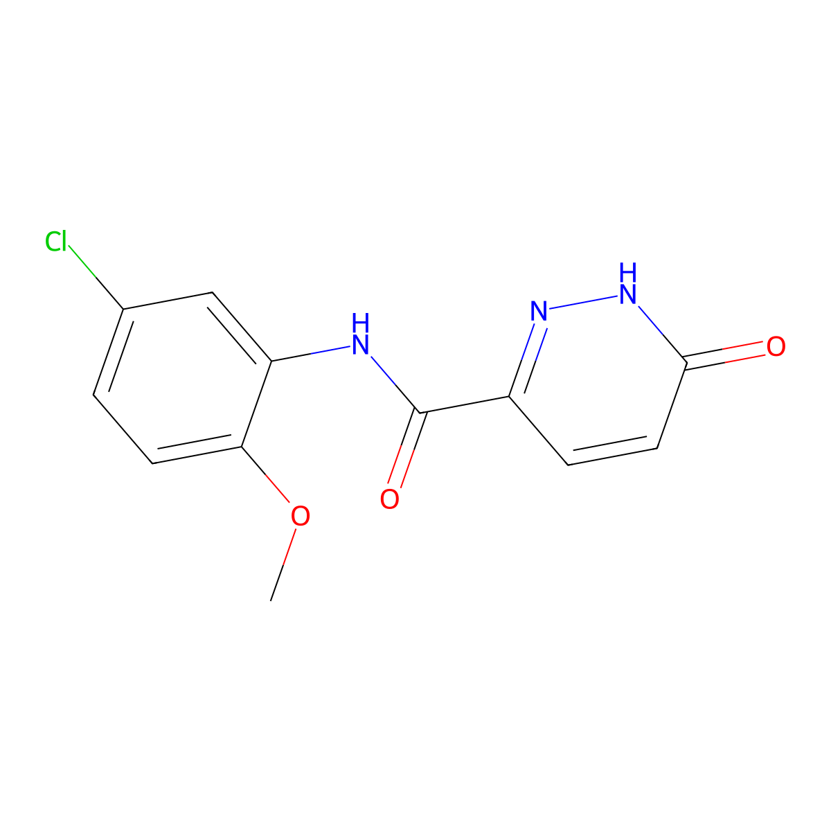 N-(5-chloro-2-methoxyphenyl)-6-oxo-1H-pyridazine-3-carboxamide molecular structure, CAS 736186-49-5