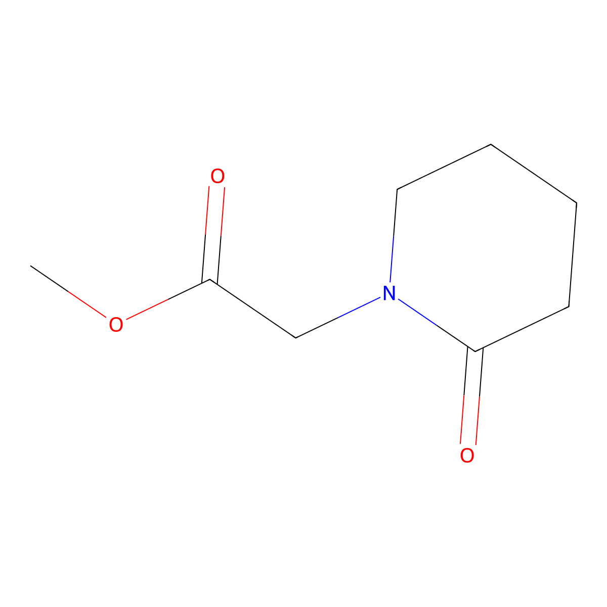 1-Piperidineacetic acid, 2-oxo-, methyl ester molecular structure, CAS 73619-20-2