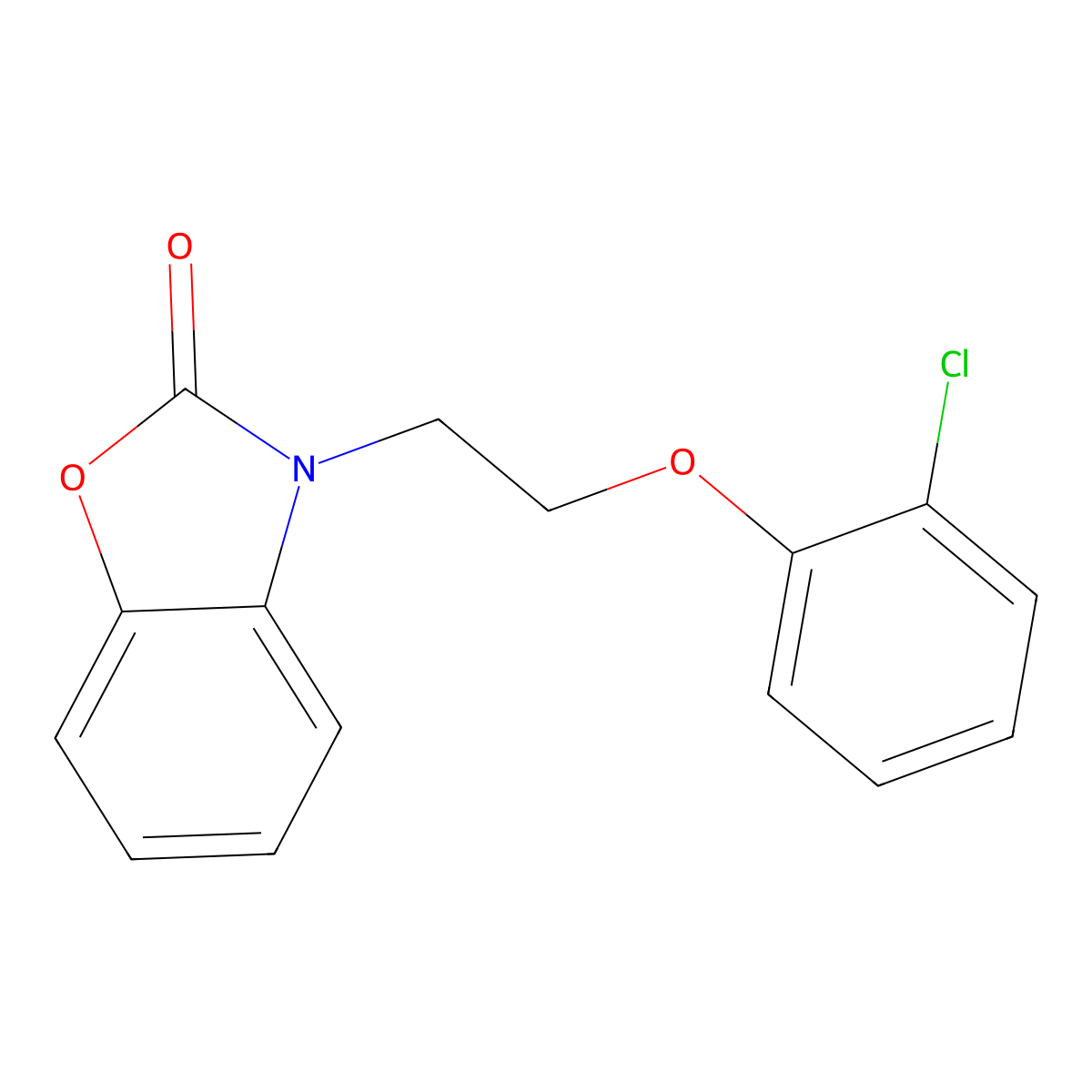 3-[2-(2-Chlorophenoxy)ethyl]-1,3-benzoxazol-2-one molecular structure, CAS 736190-00-4