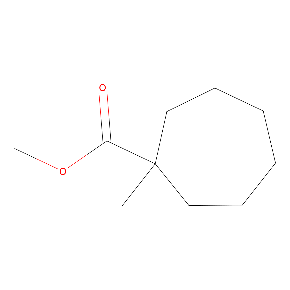 Methyl 1-methylcycloheptane-1-carboxylate molecular structure, CAS 7362-77-8