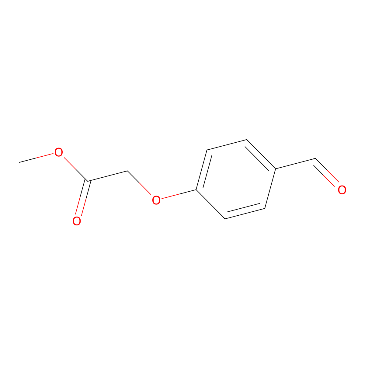 Methyl 2-(4-formylphenoxy)acetate molecular structure, CAS 73620-18-5