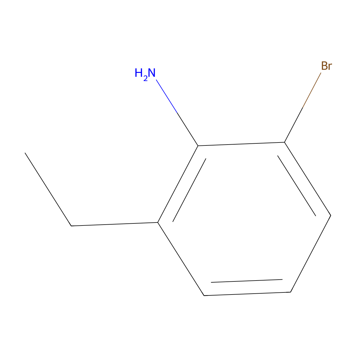 Benzenamine, 2-bromo-6-ethyl- molecular structure, CAS 73621-39-3