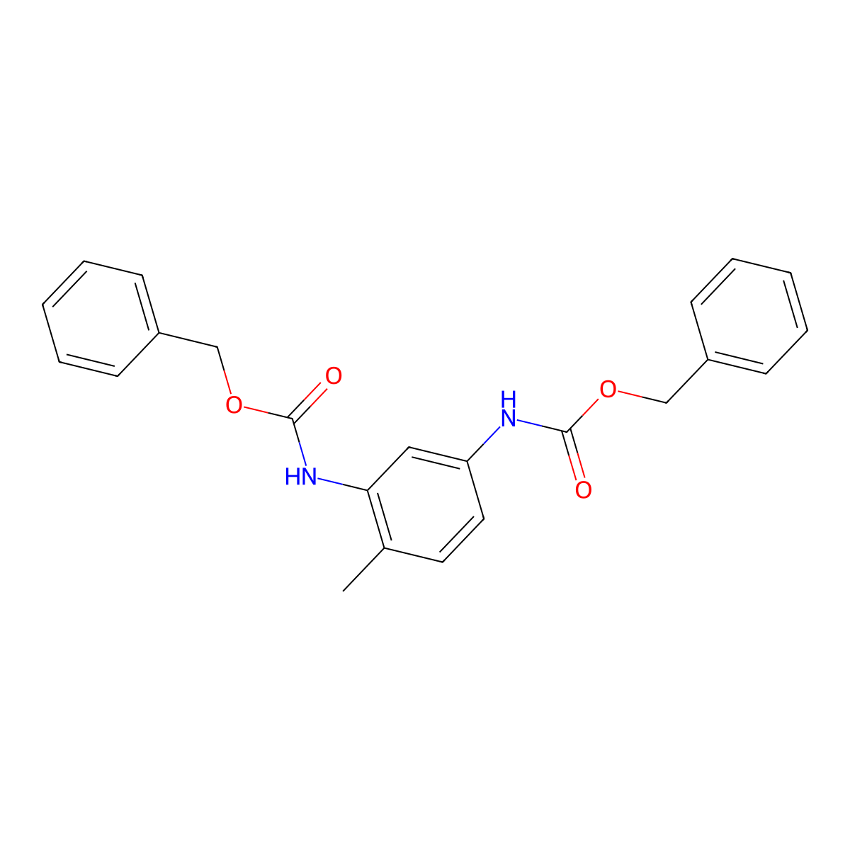 Carbamic acid, o,p-tolylenedi-, dibenzyl ester molecular structure, CAS 73622-78-3