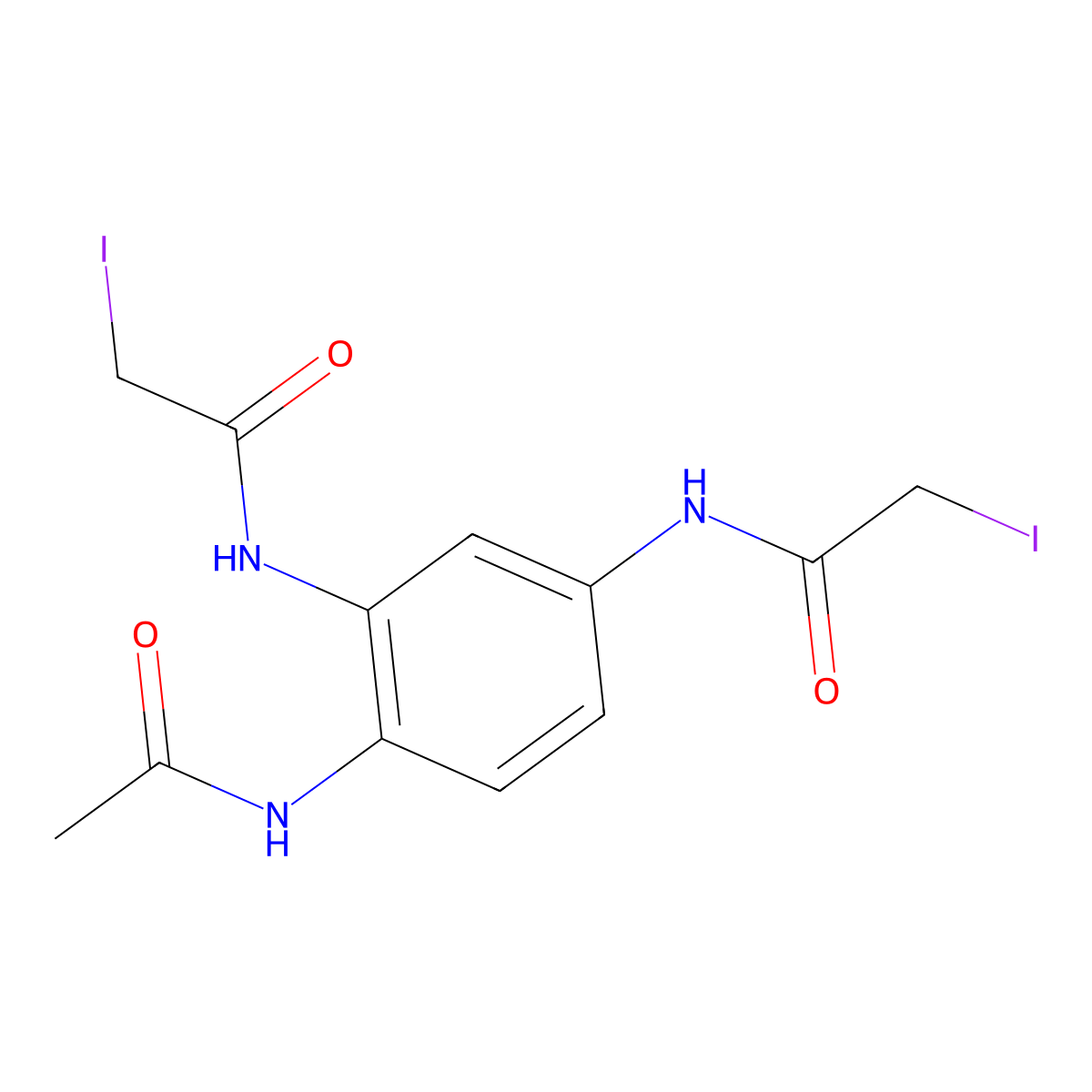 Acetanilide, 2',4'-bis(alpha-iodoacetamido)- molecular structure, CAS 73623-34-4