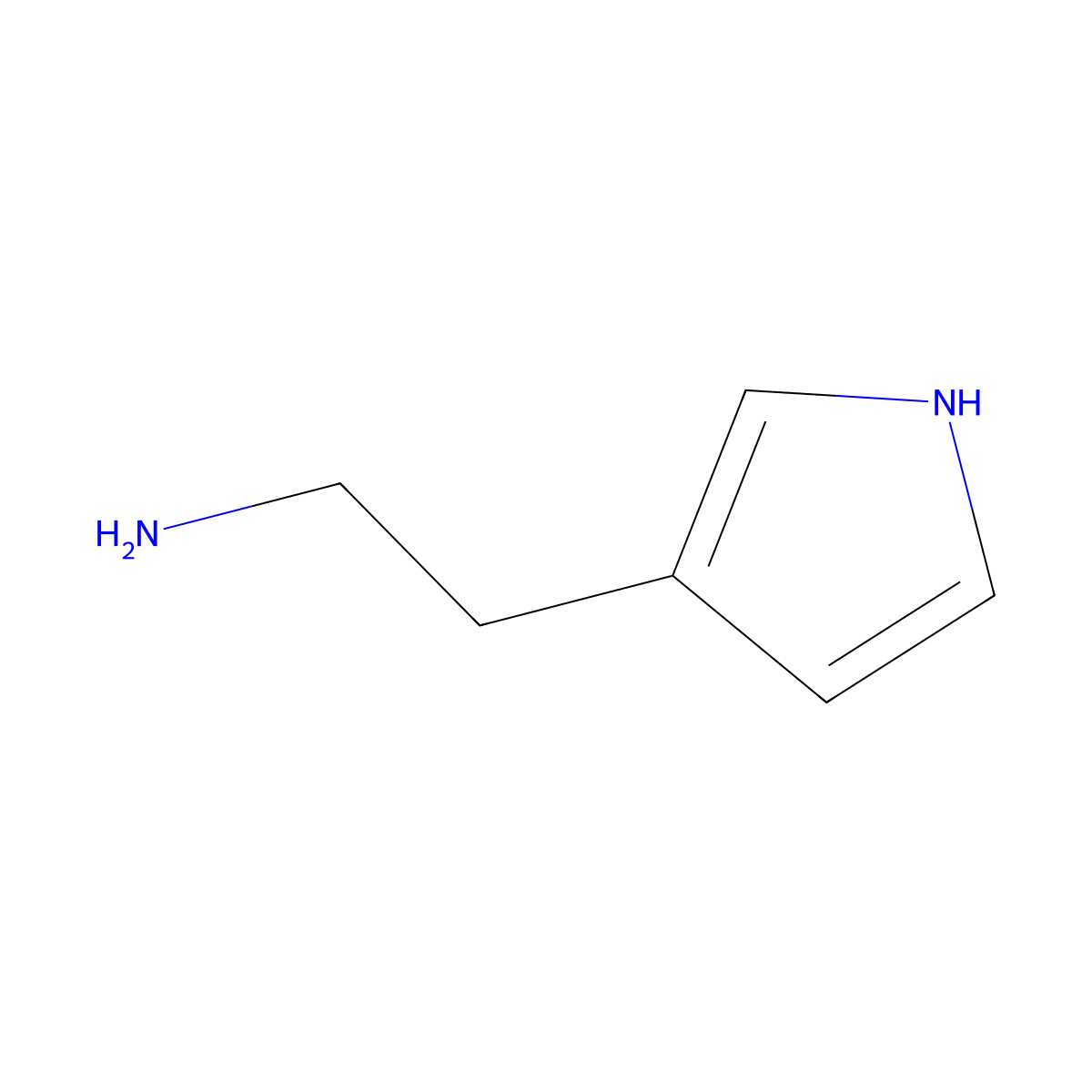 2-(1H-pyrrol-3-yl)ethan-1-amine molecular structure, CAS 73625-09-9