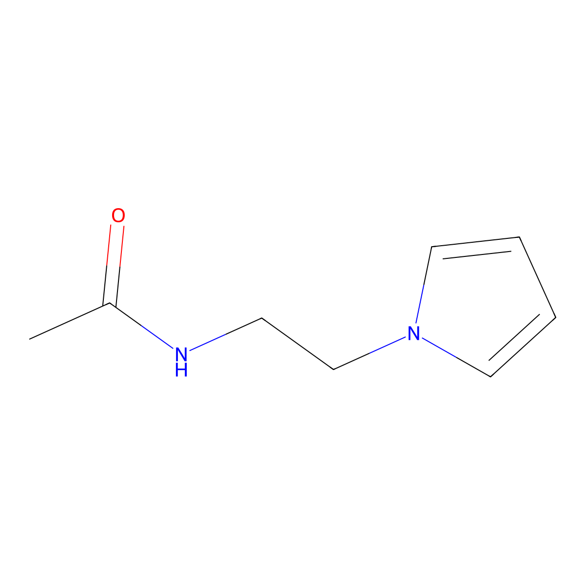 N-[2-(1H-pyrrol-1-yl)ethyl]acetamide molecular structure, CAS 73627-16-4