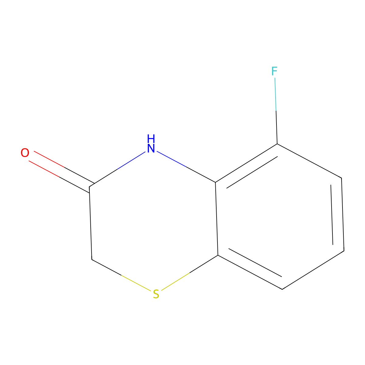 5-fluoro-2H-benzo[b][1,4]thiazin-3(4H)-one molecular structure, CAS 73628-25-8