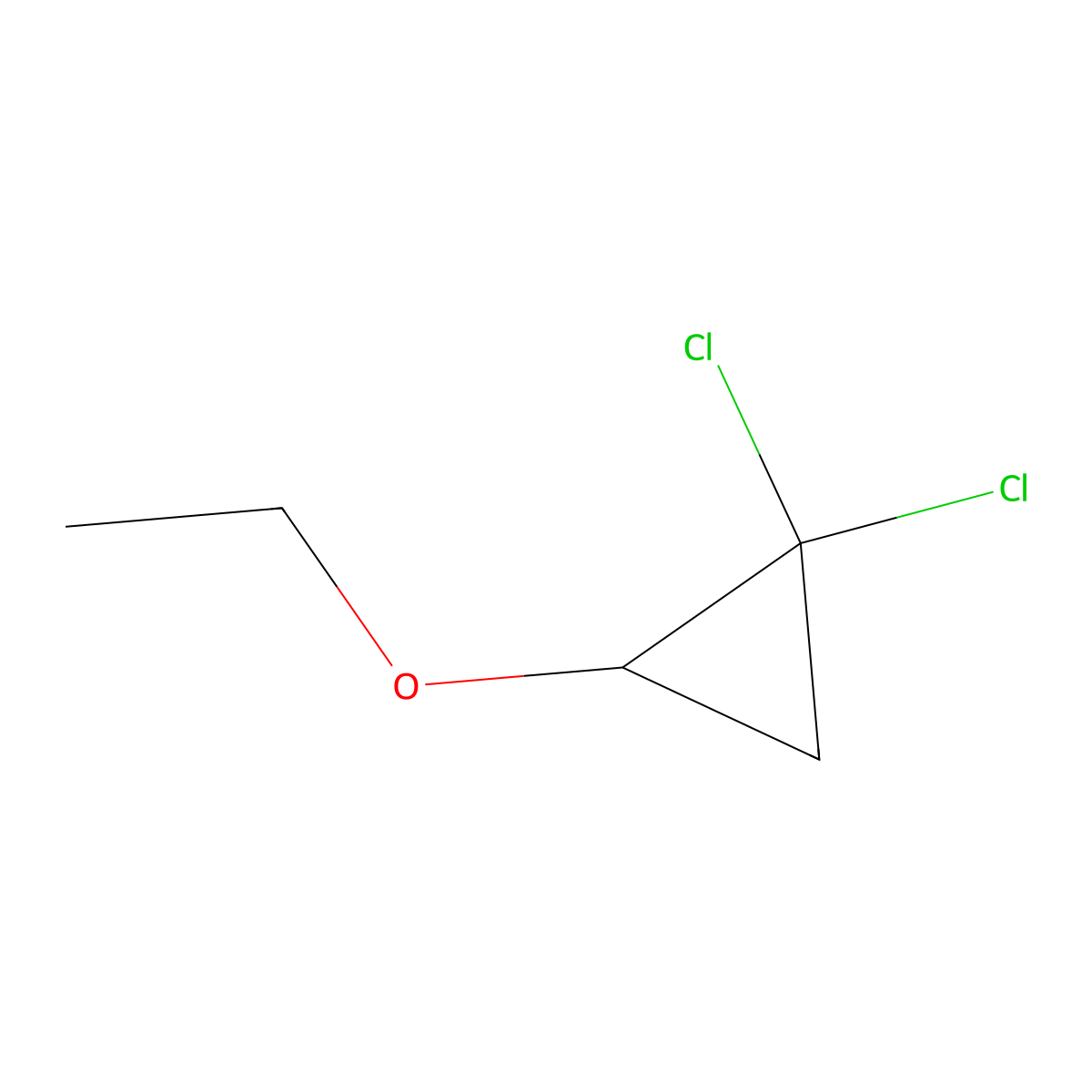 1,1-Dichloro-2-ethoxycyclopropane molecular structure, CAS 7363-99-7