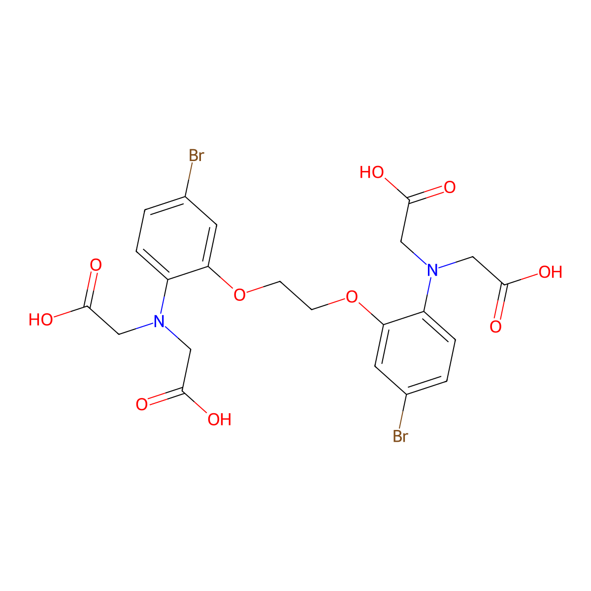 5,5'-dibromo-1,2-bis(2-aminophenoxy)ethane-N,N,N',N'-tetraacetic acid molecular structure, CAS 73630-11-2