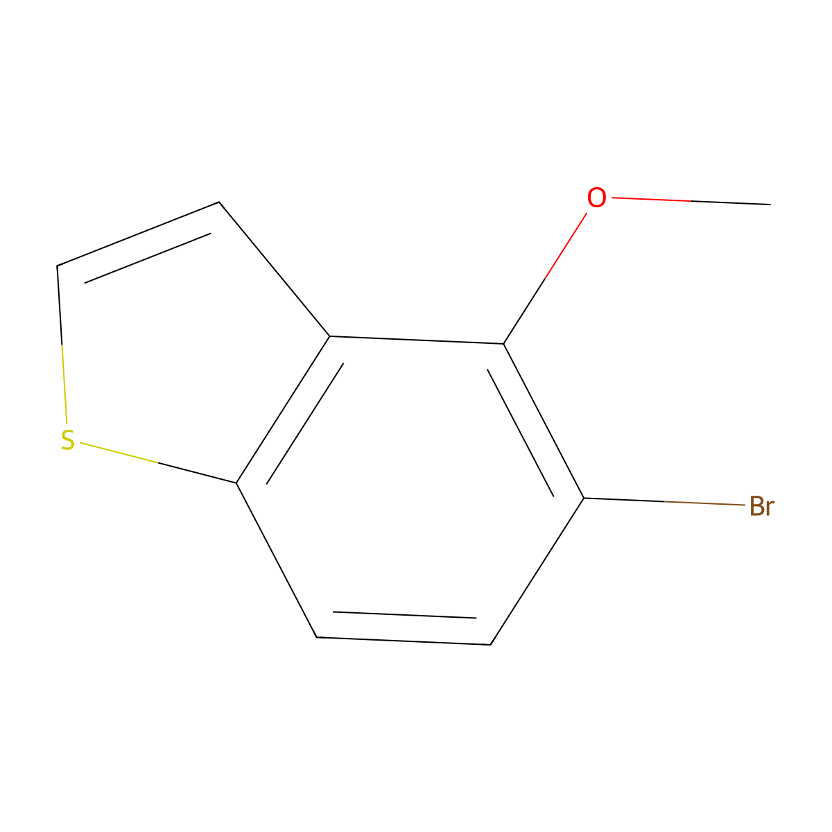 5-Bromo-4-methoxy-1-benzothiophene molecular structure, CAS 73630-81-6