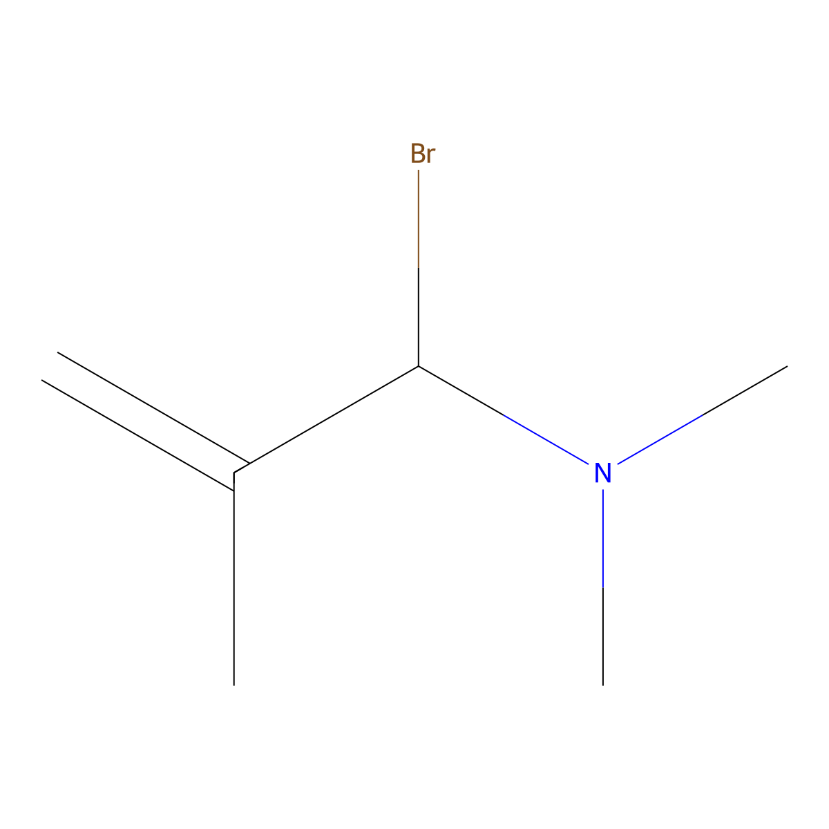 1-Bromo-N,N,2-trimethylprop-2-en-1-amine molecular structure, CAS 73630-93-0
