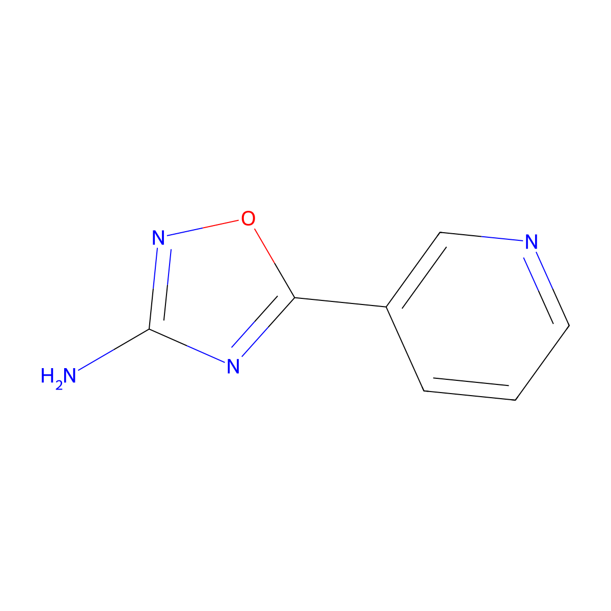 5-Pyridin-3-yl-[1,2,4]oxadiazol-3-ylamine molecular structure, CAS 73631-18-2