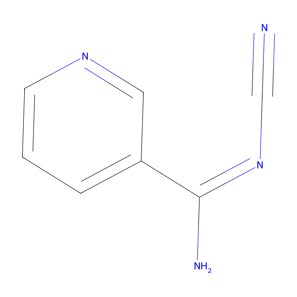 N-Cyanopyridine-3-amidine molecular structure, CAS 73631-23-9