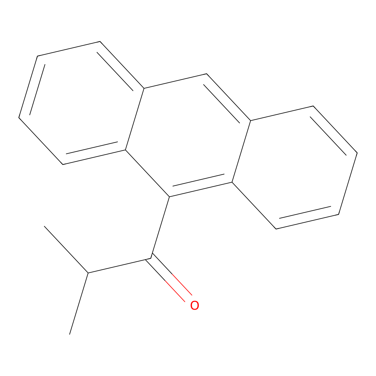 1-(Anthracen-9-YL)-2-methylpropan-1-one molecular structure, CAS 73633-41-7