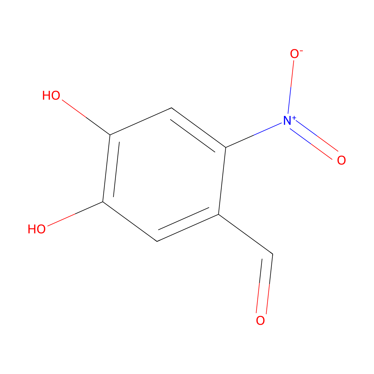 4,5-Dihydroxy-2-nitrobenzaldehyde molecular structure, CAS 73635-75-3