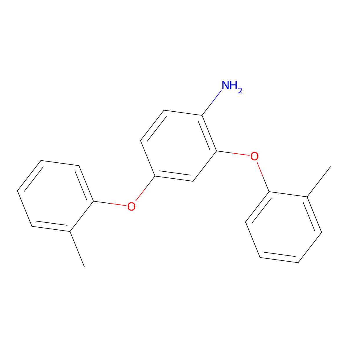 2,4-Bis(2-methylphenoxy)benzenamine molecular structure, CAS 73637-04-4
