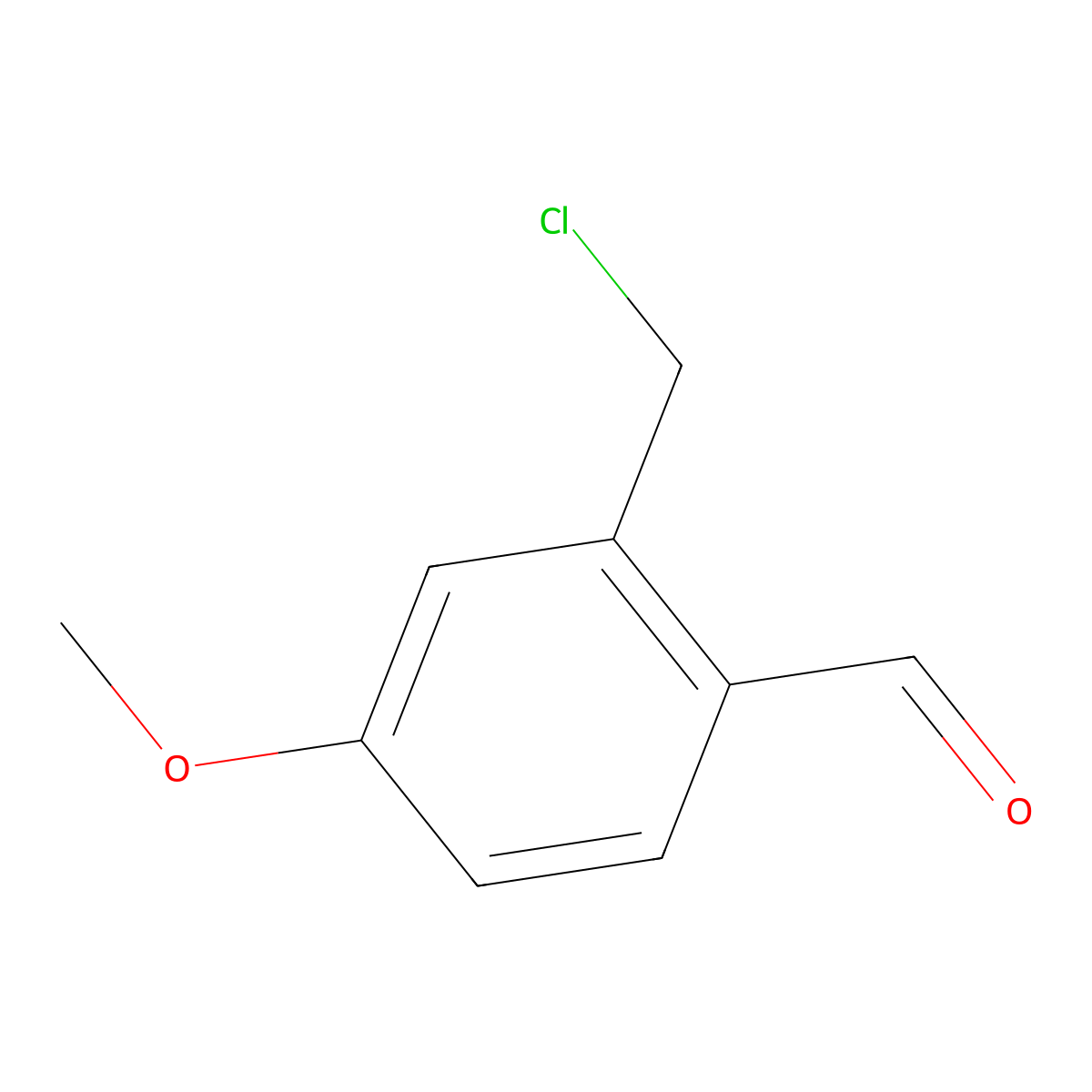 p-ANISALDEHYDE, 2-CHLOROMETHYL- molecular structure, CAS 73637-11-3