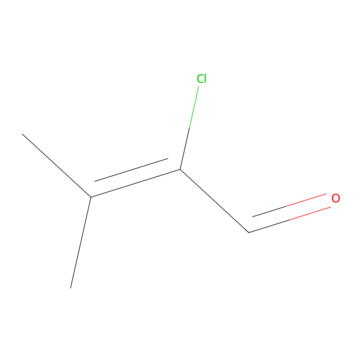 2-Chloro-3,3-dimethylacrolein molecular structure, CAS 7364-09-2