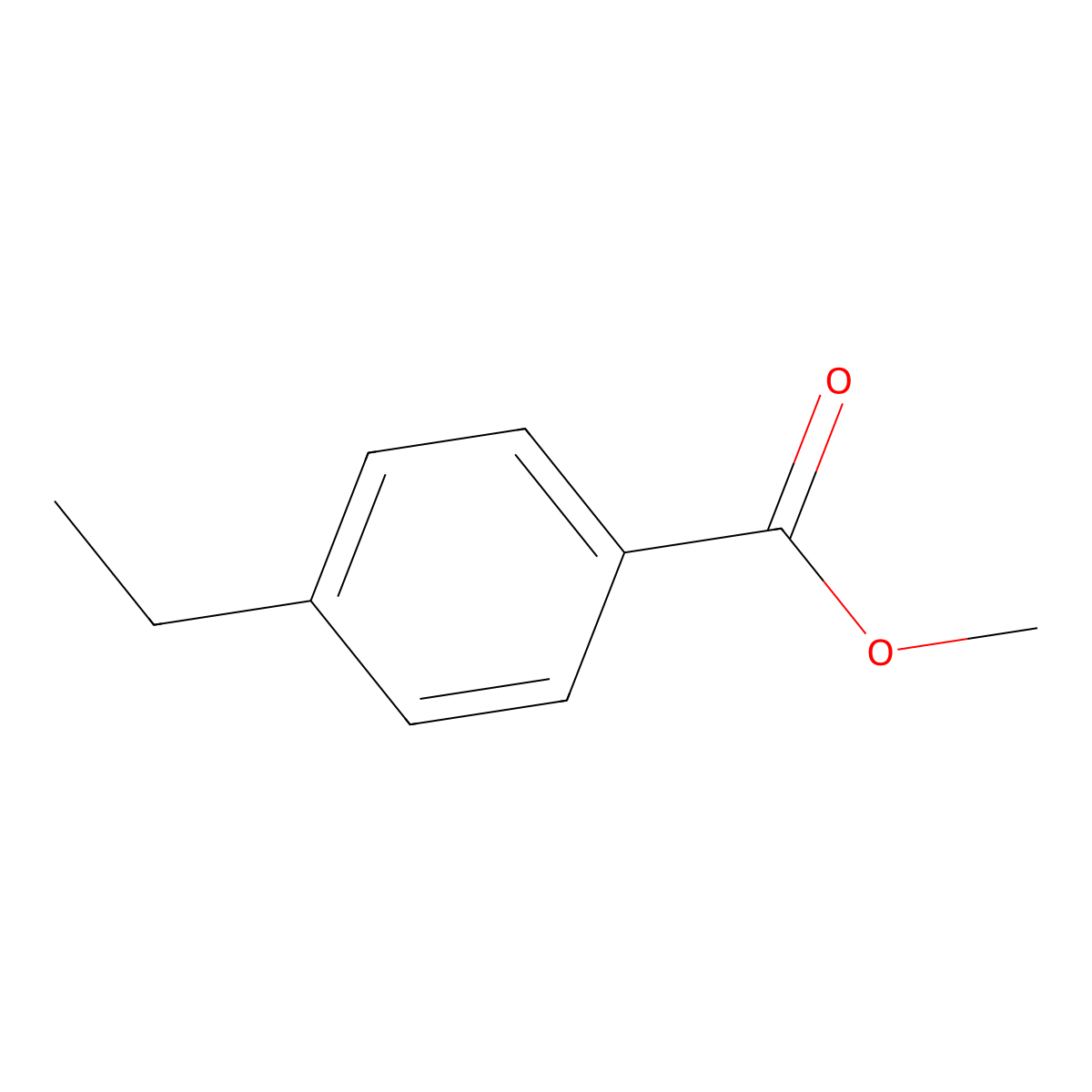 Benzoic acid, 4-ethyl-, methyl ester molecular structure, CAS 7364-20-7