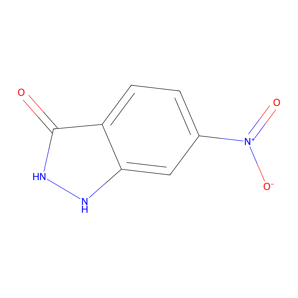 1,2-dihydro-6-nitro-3H-indazol-3-one molecular structure, CAS 7364-33-2