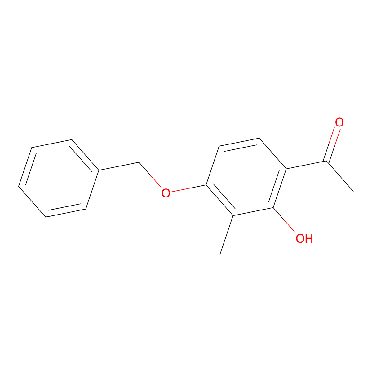 4'-Benzyloxy-2'-hydroxy-3'-methylacetophenone molecular structure, CAS 73640-74-1