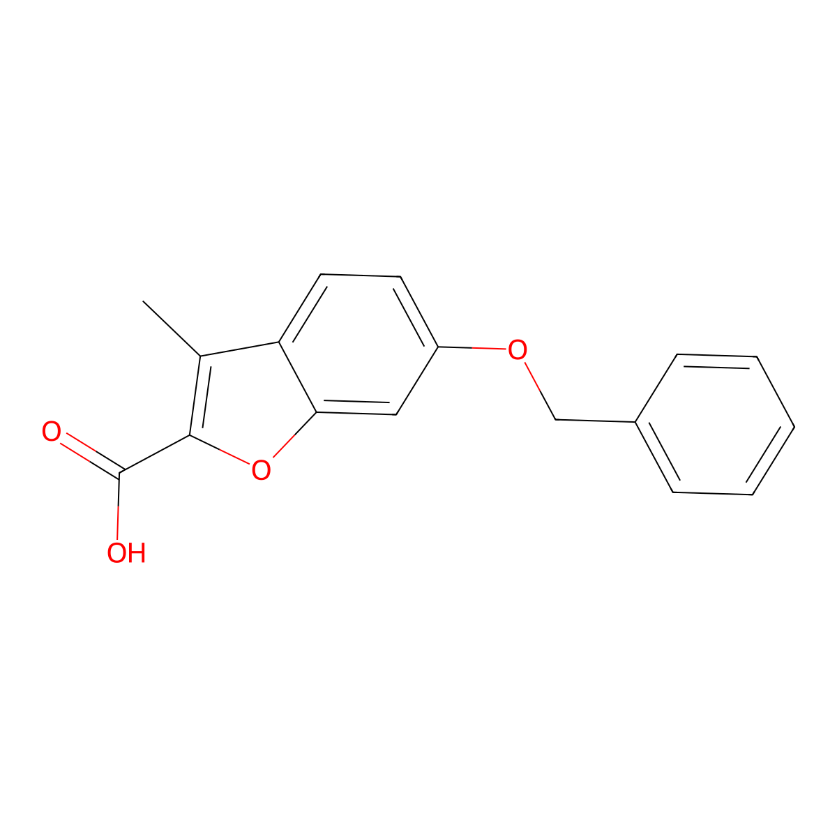 6-(Benzyloxy)-3-methyl-1-benzofuran-2-carboxylic acid molecular structure, CAS 73640-75-2