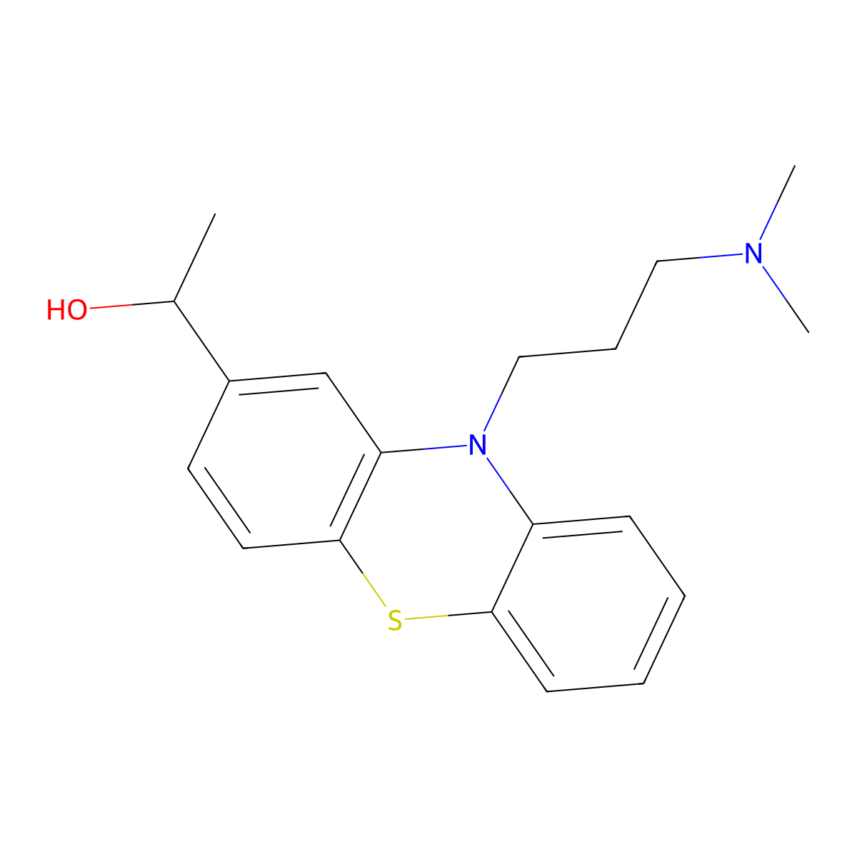 1-[10-[3-(Dimethylamino)propyl]phenothiazin-2-yl]ethanol molecular structure, CAS 73644-43-6