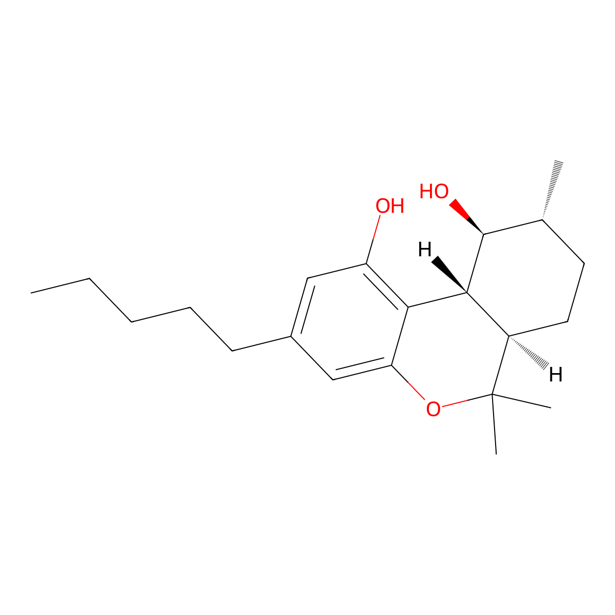 10(S)-hydroxy-9(R)-Hexahydrocannabinol molecular structure, CAS 73648-83-6
