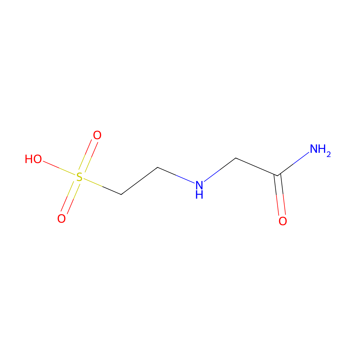 N-(2-acetamido)-2-aminoethanesulfonic acid molecular structure, CAS 7365-82-4