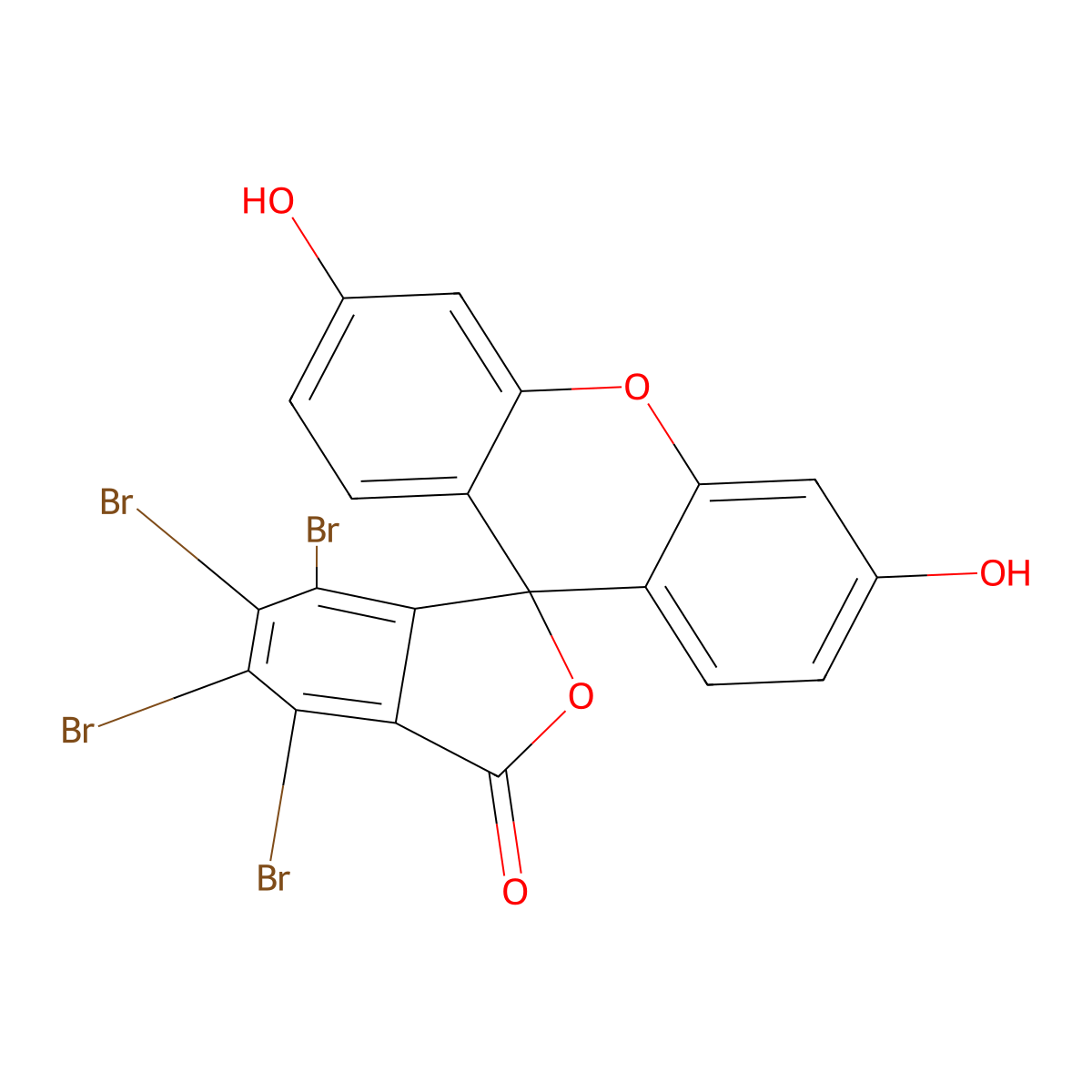 3,5,6-Tetrabromofluorescein molecular structure, CAS 73654-97-4