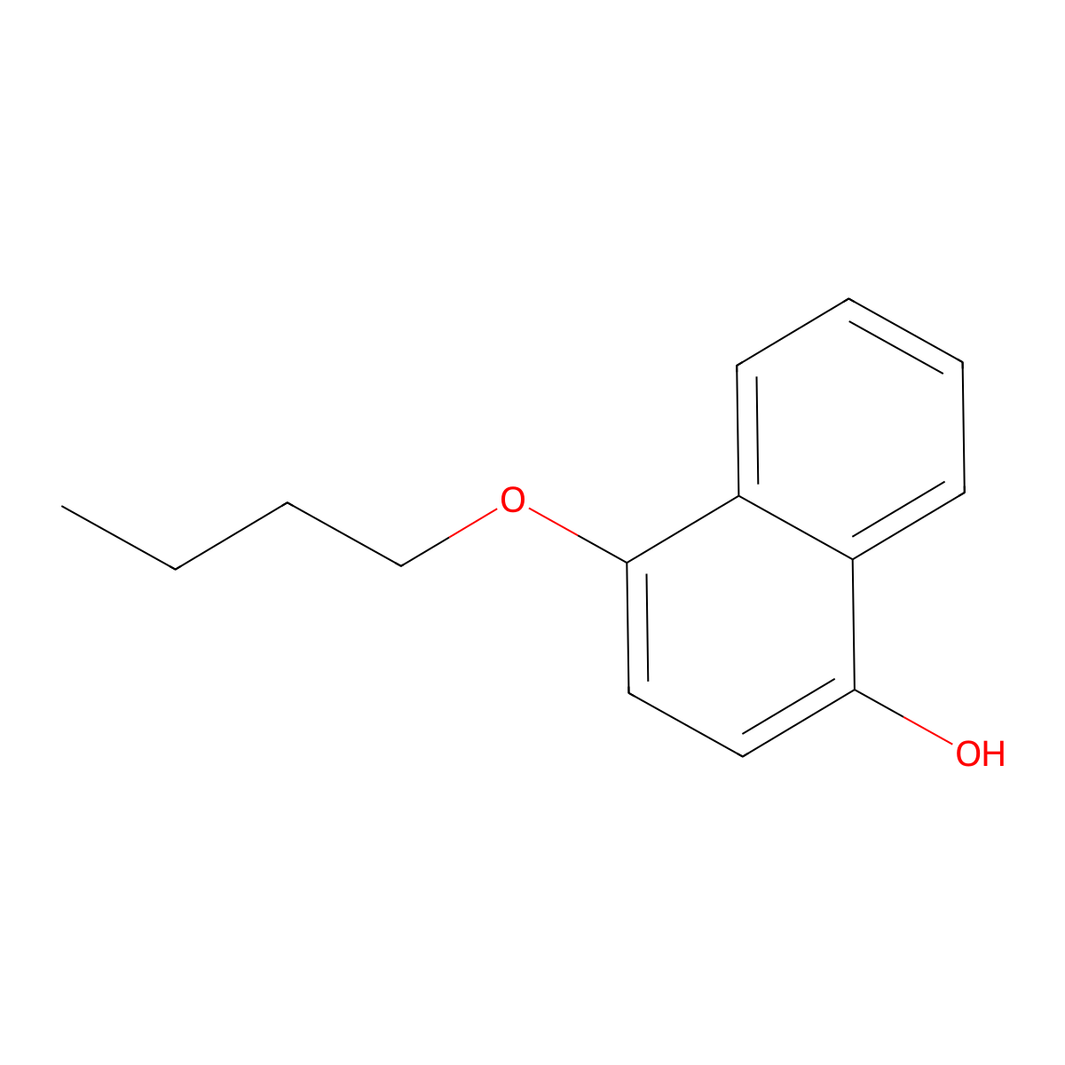 4-Butoxynaphthalen-1-OL molecular structure, CAS 73661-01-5