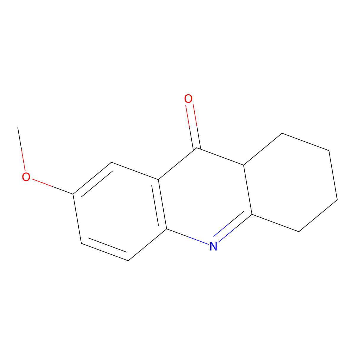 9(9aH)-acridinone, 1,2,3,4-tetrahydro-7-methoxy- molecular structure, CAS 73663-89-5