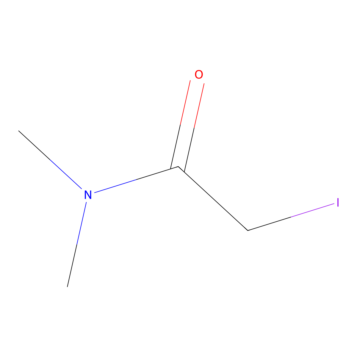 2-Iodo-N,N-dimethylacetamide molecular structure, CAS 73664-43-4