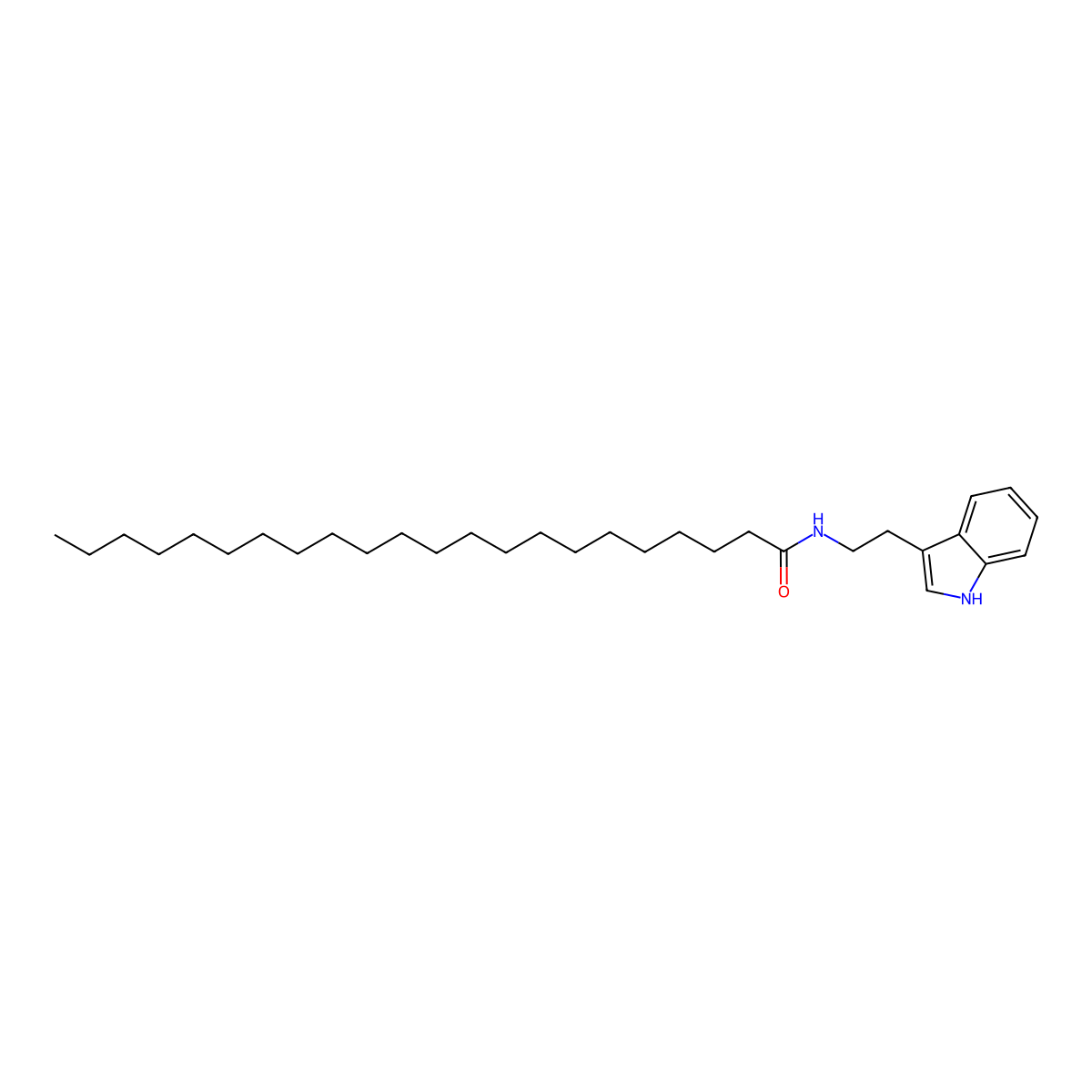 N-[2-(1H-indol-3-yl)ethyl]docosanamide molecular structure, CAS 7367-79-5