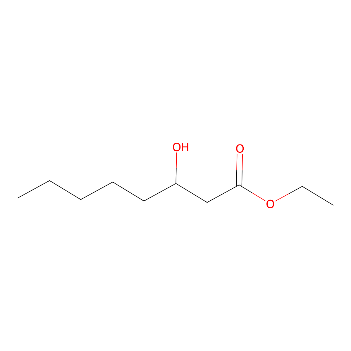 Ethyl 3-hydroxyoctanoate molecular structure, CAS 7367-90-0