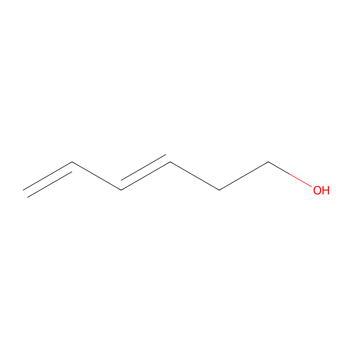 (3E)-hexa-3,5-dien-1-ol molecular structure, CAS 73670-87-8