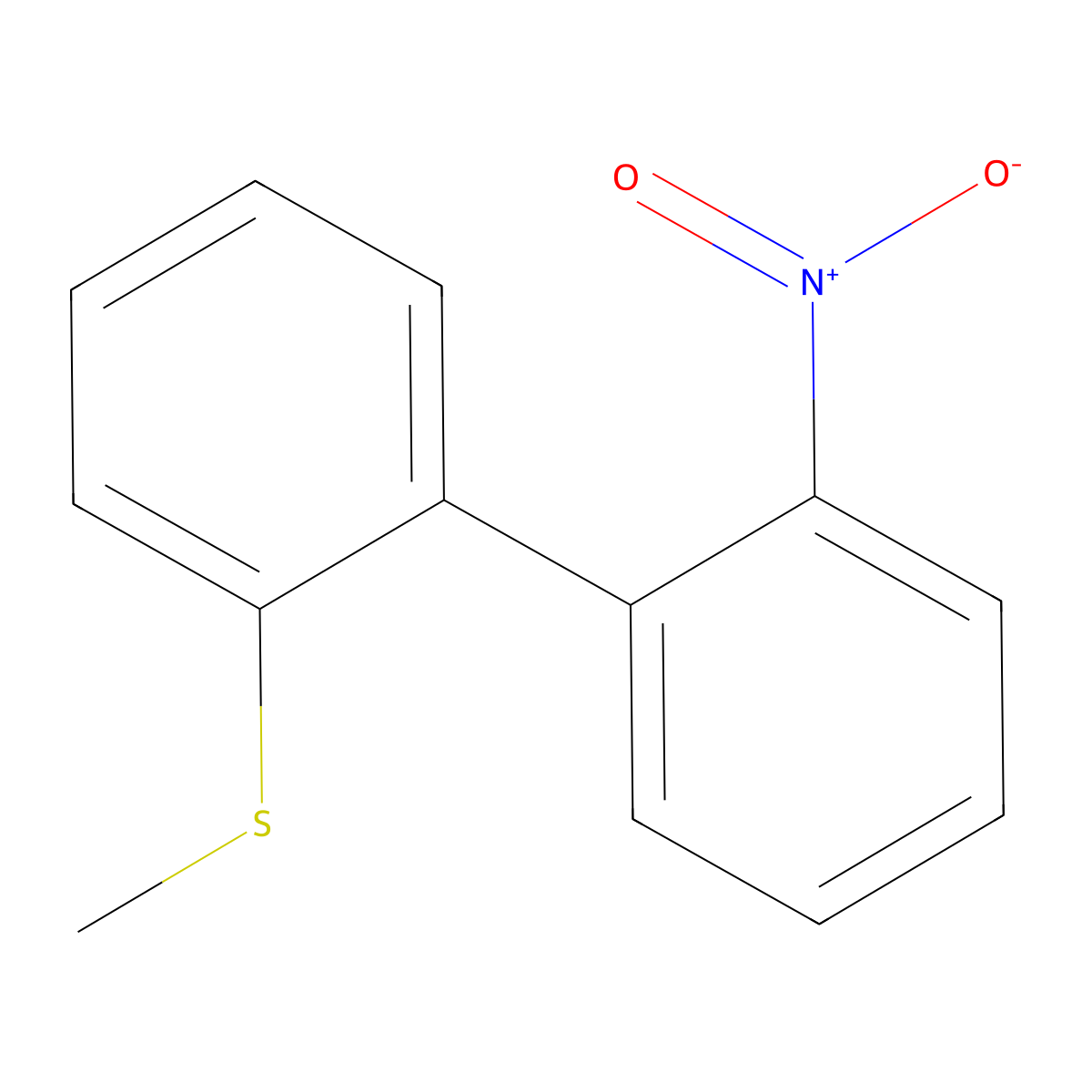 1-(2-Methylsulfanylphenyl)-2-nitrobenzene molecular structure, CAS 73671-43-9