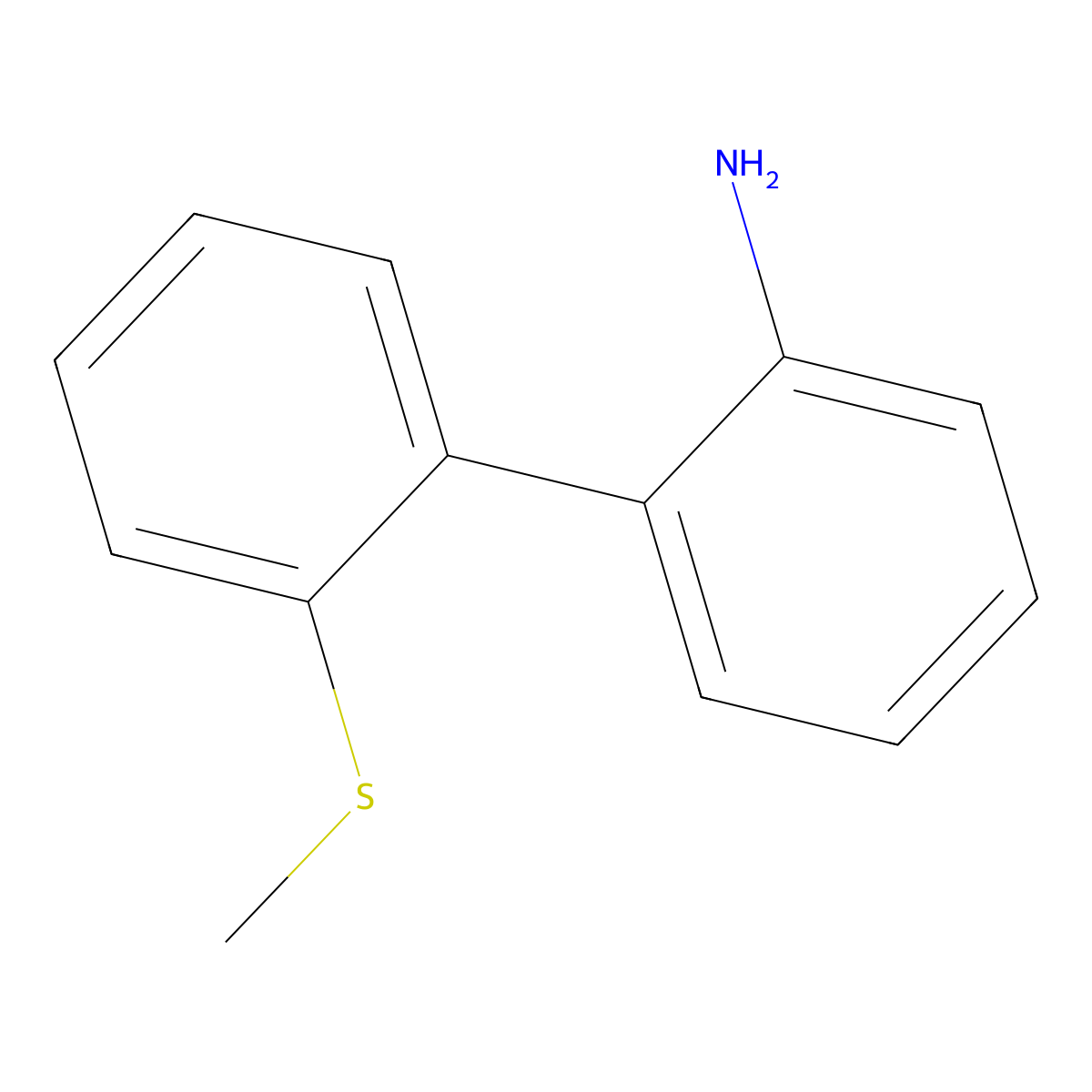 2-(2-Methylsulfanylphenyl)aniline molecular structure, CAS 73671-44-0