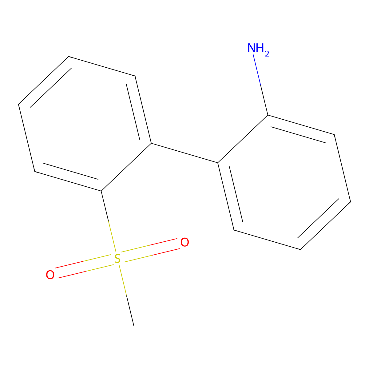 2'-(Methylsulfonyl)[1,1'-biphenyl]-2-amine molecular structure, CAS 73671-49-5