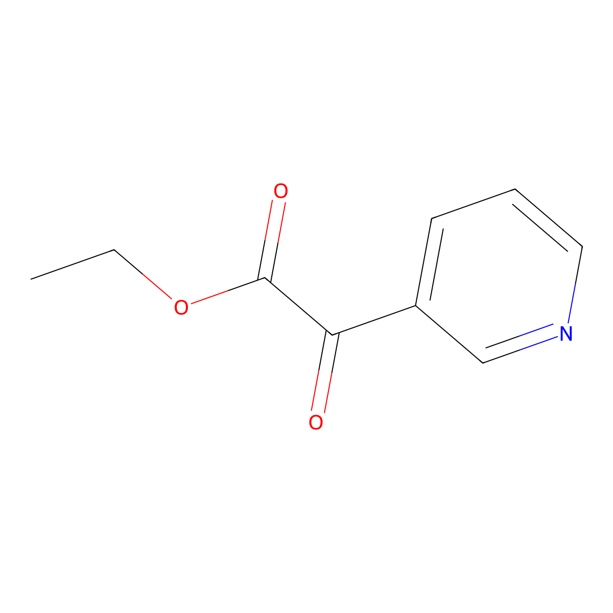 Ethyl 2-oxo-2-(pyridin-3-yl)acetate molecular structure, CAS 73672-37-4