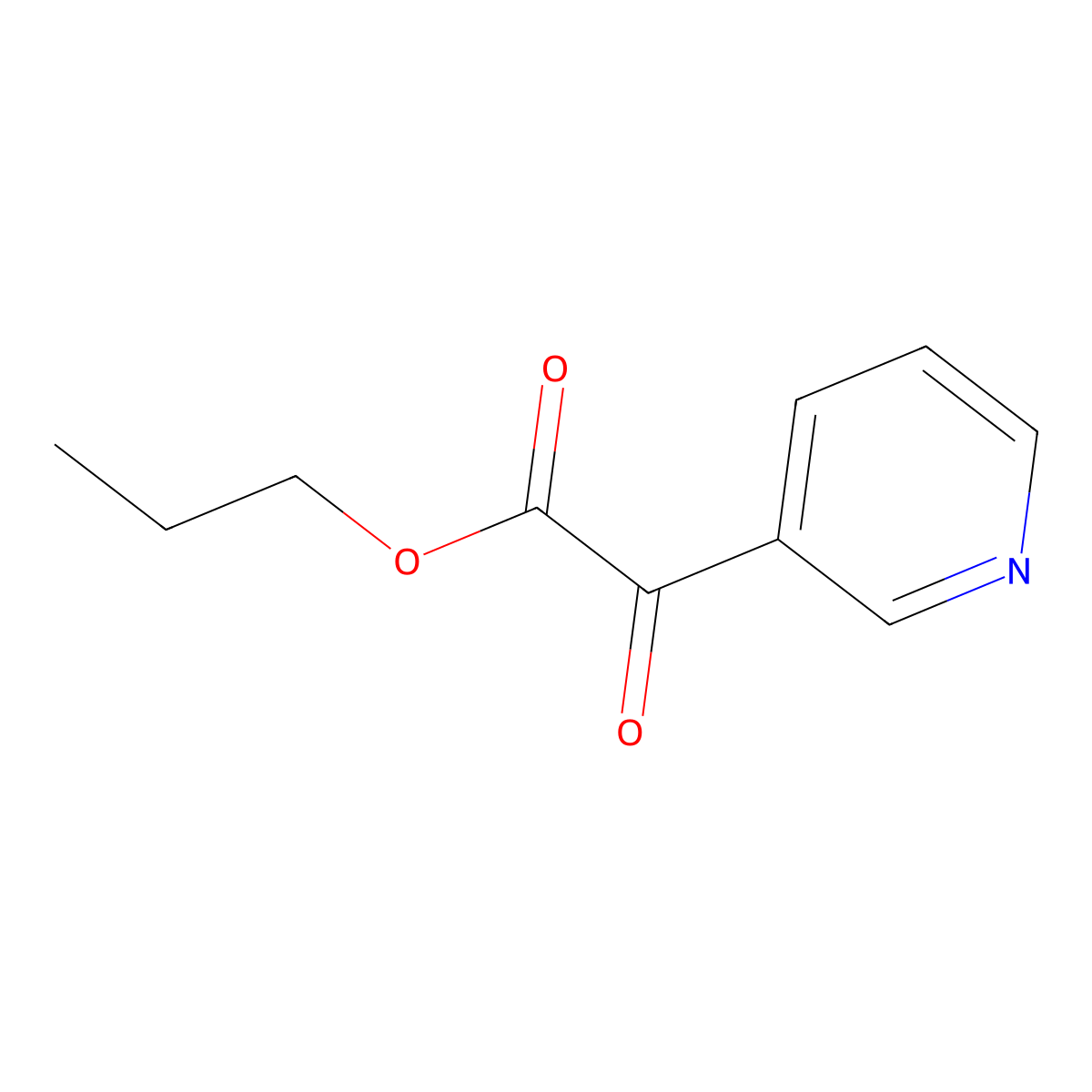 Propyl oxo(pyridin-3-yl)acetate molecular structure, CAS 73672-38-5