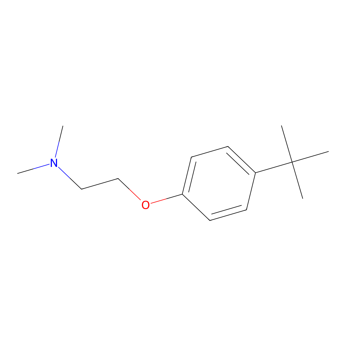 N,N-Dimethyl-2-(4-tert-butylphenoxy)ethylamine molecular structure, CAS 73675-45-3